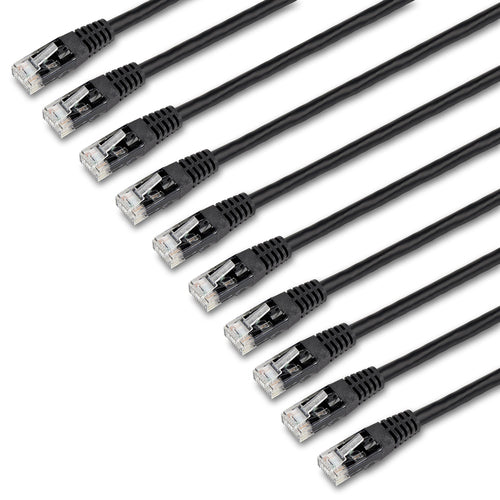 Ethernet Cable StarTech CAT6 6 ft Black U/UTP RJ45 10 Pack