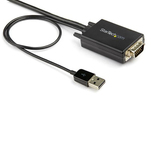 VGA to HDMI Converter Cable 2m with USB Audio Support 1080p