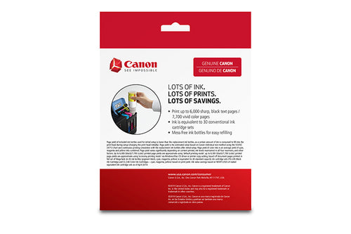 Canon GI-20 Inkjet Ink Set Cyan Magenta Yellow for PIXMA G7020 G6020 G5020
