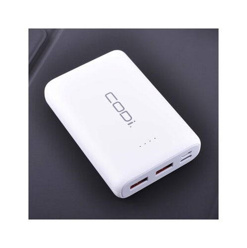 10000mAh CODi Power Bank Lithium-Ion Portable Charger White