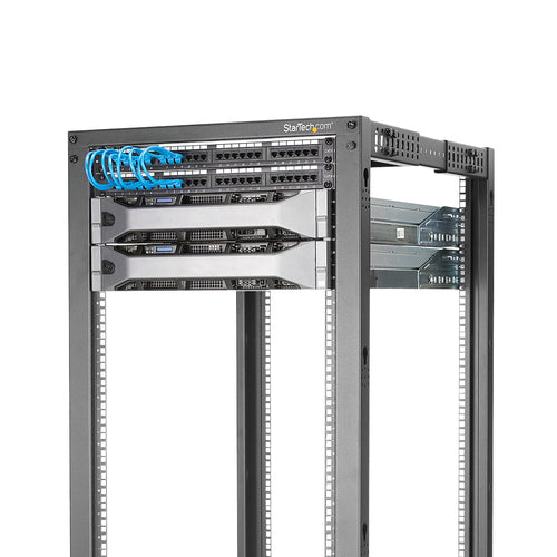Mobile Open Frame Server Rack 15U Adjustable Depth 544kg Capacity
