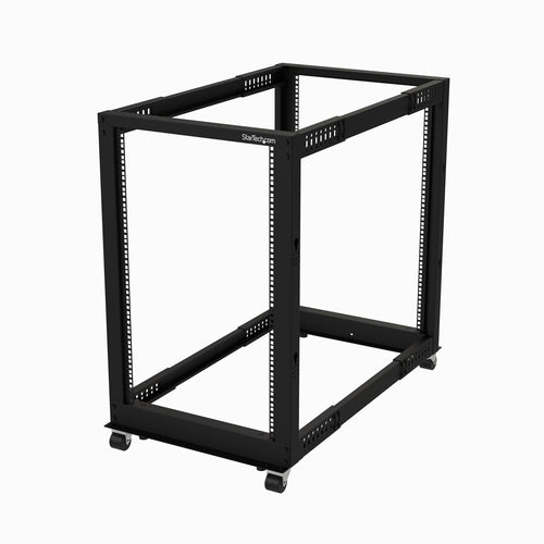 Rack Cabinet StarTech.com 4POSTRACK18U 18U 1200lb Capacity 40in Mounting Depth Mobile or Floor Mount - 4POSTRACK18U