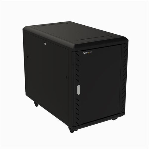 Rack Cabinet StarTech.com RK1536BKF 15U 800kg 29in Depth Enclosed 4-Post - RK1536BKF