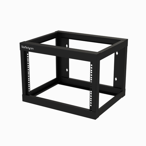 StarTech 6U Wall Mount Network Rack RK619WALLO - Black, 80 kg Capacity, Cisco Compatible