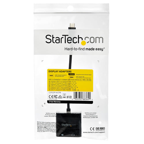 USB Graphics Adapter StarTech CDP2DP14UCPB 8K 60Hz 4K 120Hz USB-C DisplayPort - CDP2DP14UCPB