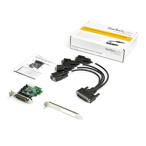 RS232 Serial Adapter StarTech PEX4S953LP 4-Port PCIe Low Profile DB9 - PEX4S953LP