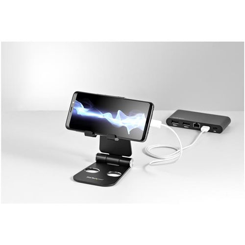 Foldable Phone Tablet Stand StarTech Adjustable Ergonomic Holder Black