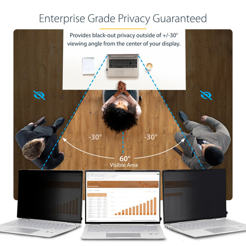 Privacy Filter StarTech.com 14 Inch 16:10 Anti-Glare 51% Blue Light Reduction - 14LT6-PRIVACY-SCREEN