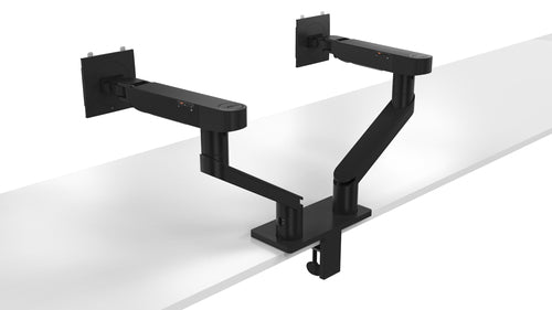 DELL Dual Monitor Arm MDA20 - Adjustable Height for 19" to 27" Monitors - Black