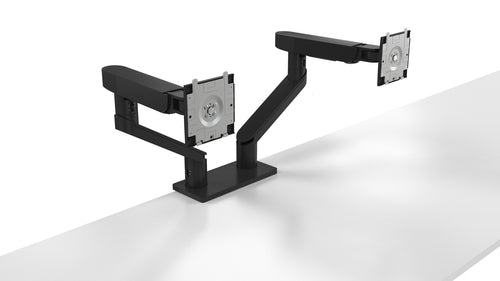 DELL Dual Monitor Arm MDA20 - Adjustable Height for 19" to 27" Monitors - Black
