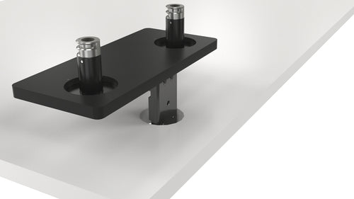 DELL Dual Monitor Arm MDA20 - Adjustable Height for 19" to 27" Monitors - Black