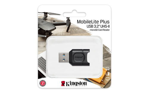 Card Reader Kingston Technology MobileLite Plus USB 3.2 Gen 1 MicroSD Black - MLPM