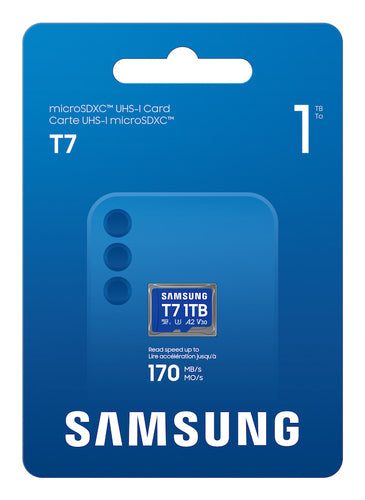 Memory Card Samsung T7 1TB MicroSDXC UHS-I 170MB/s Class 3 V30 - MB-MB1T0T/WW