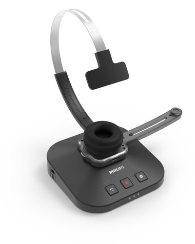 Philips SpeechOne Wireless Dictation Headset 12h Battery 70 dB Clear Sound