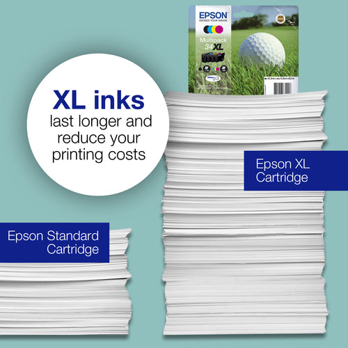 Ink Cartridge Epson Golf Ball 34XL Magenta Pigment-based 10.8 ml 950 Pages - C13T34734010