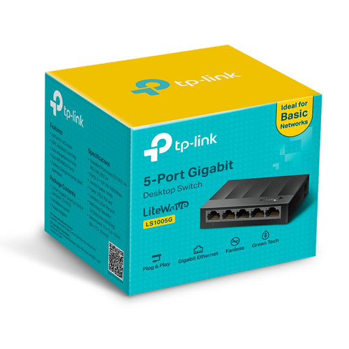 Network Switch TP-Link LS1005G Unmanaged Gigabit Ethernet Wall Mountable - LS1005G