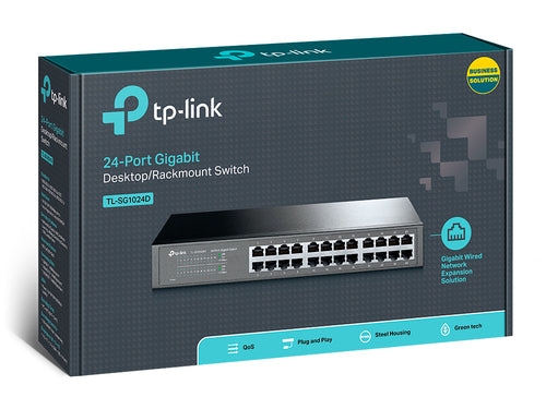 Network Switch TP-Link TL-SG1024D 24-Port Gigabit Unmanaged Rack-Mountable
