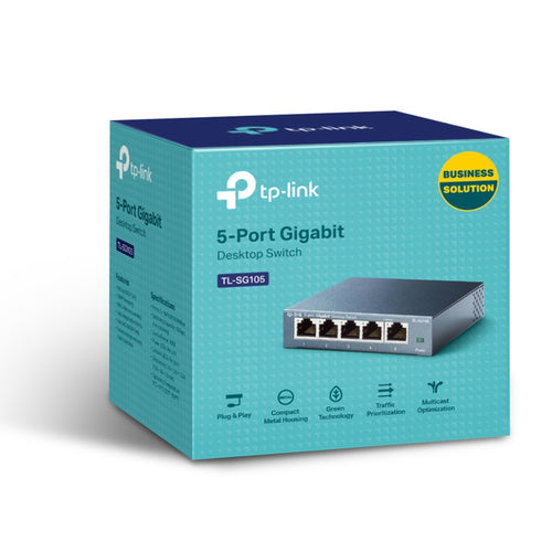 Network Switch TP-Link TL-SG105 Unmanaged L2 Gigabit Ethernet Wall Mountable - TL-SG105