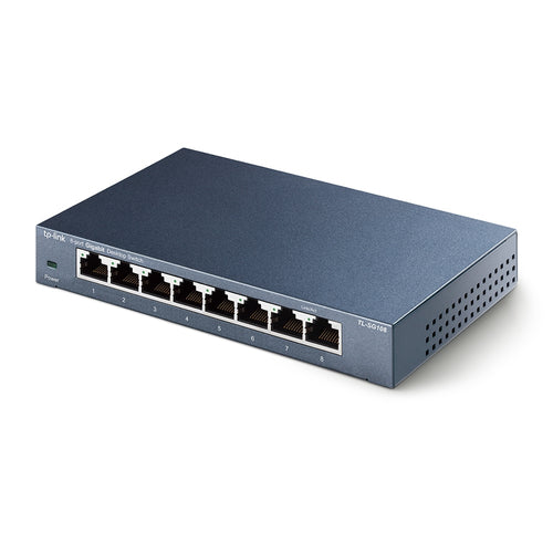 Network Switch TP-Link TL-SG108 Gigabit Ethernet Unmanaged L2 Full Duplex Wall Mountable - TL-SG108