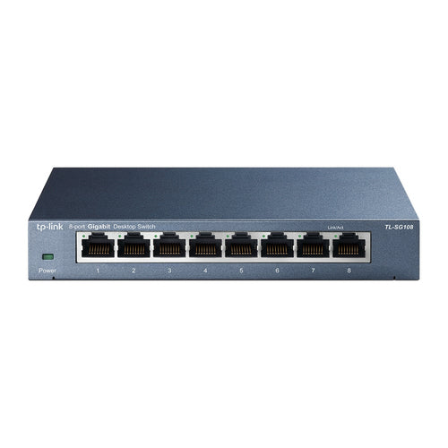 Network Switch TP-Link TL-SG108 Gigabit Ethernet Unmanaged L2 Full Duplex Wall Mountable - TL-SG108