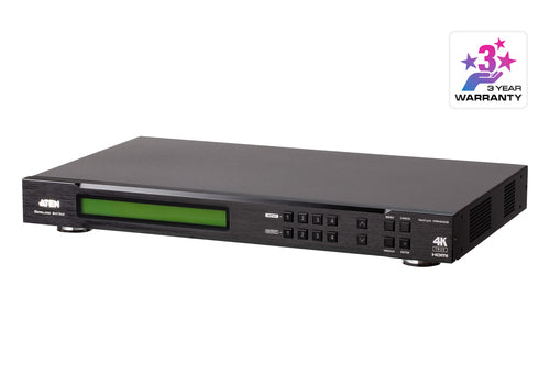 AV Matrix Switcher 4x4 18 Gbit/s 4096x2160 ATEN VM6404HB Black