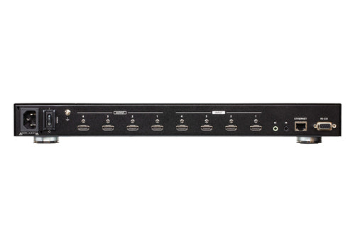 AV Matrix Switcher 4x4 18 Gbit/s 4096x2160 ATEN VM6404HB Black