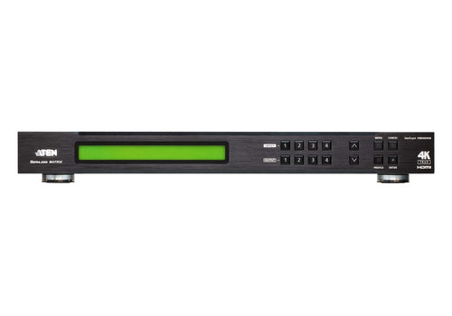 AV Matrix Switcher 4x4 18 Gbit/s 4096x2160 ATEN VM6404HB Black