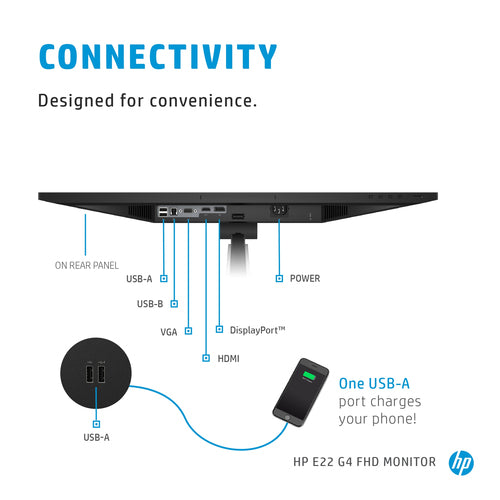 HP E-Series E22 G4 21.5" Full HD LCD Monitor - 1920 x 1080