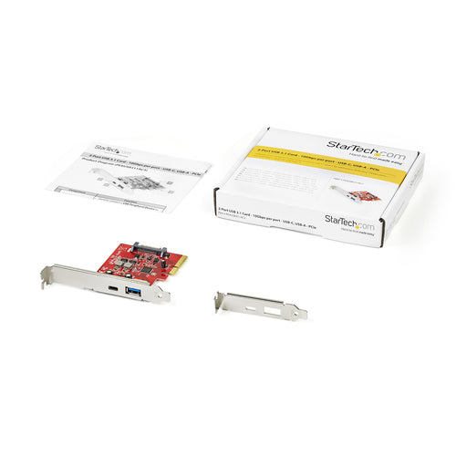 PCIe Card StarTech 2-Port USB-A USB-C 10Gbps USB 3.1 Gen 2 - PEXUSB311AC3