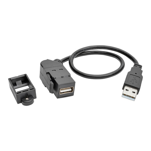 USB Extension Cable Tripp Lite 1ft Hi-Speed USB 2.0 Angled Connector