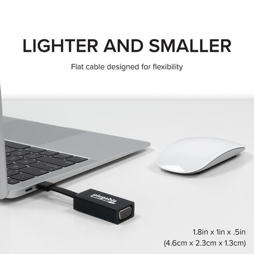 USB-C to VGA Adapter Plugable Technologies 1920x1200 Driverless