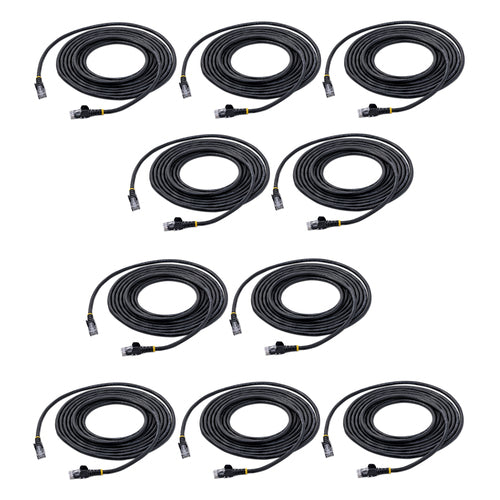 CAT6 Ethernet Cable StarTech 15ft Black Snagless 10 Pack