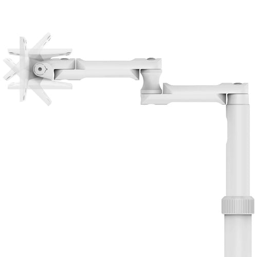 Compulocks Rise Freedom Extended iPad 10.2" Space Enclosure Medical Rolling Cart - White