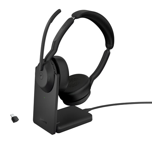 Jabra Evolve2 55 Wireless Headset - Black - Office & Call Center - Link380c MS