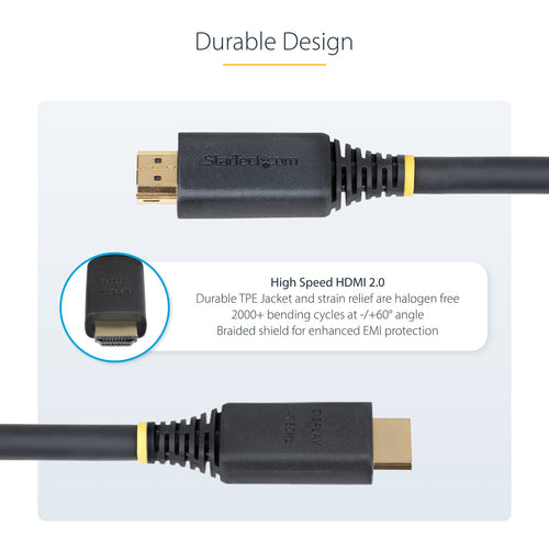 HDMI Cable StarTech.com 10m 4K 60Hz HDR10 UHD HDMI 2.0 - HDMI2-CABLE-4K60-10M
