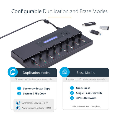 USB Duplicator StarTech.com USBDUPE115 15-Port 1.5 GB/min Type-A