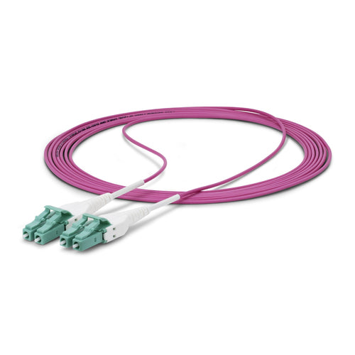 30m OM4 Multimode Fiber Optic Cable LC to LC 40G/100G Uniboot