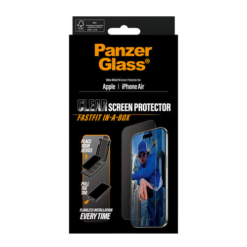 Screen Protector PanzerGlass iPhone Air Ultra-Wide Fit Scratch & Shock Resistant - PG63006