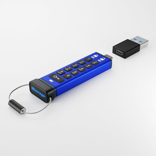 USB Type-C Flash Drive iStorage datAshur PRO+C 32GB FIPS 140-3 Encryption 310MB/s