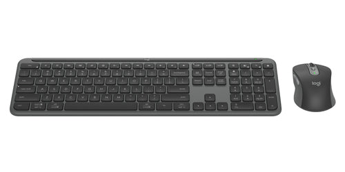 Wireless Keyboard with Mouse Logitech QWERTY Scissor Switch Graphite Bluetooth RF