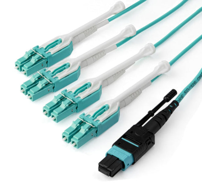 MTP to LC Duplex 3m Fiber Optic Cable OM3 40G Networks