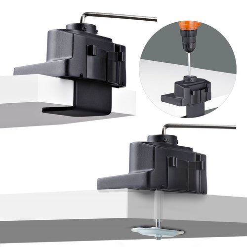 Desk Mount Monitor Arm 40 Inch Mechanical Spring-Assisted C-Clamp Black