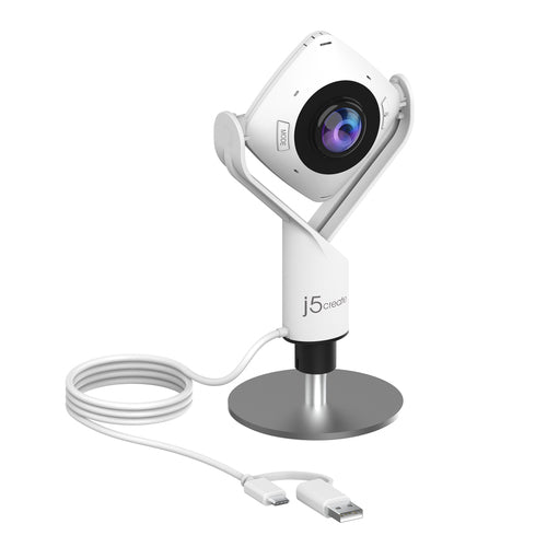 1080p Full HD Webcam 360° Panoramic j5create JVCU360 2.07 MP