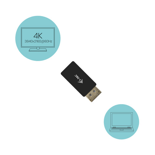 DisplayPort to HDMI Adapter 4K 60Hz - i-tec Black