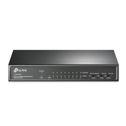 Network Switch TP-Link TL-SF1009P 9-Port 10/100Mbps 8-Port PoE+ Unmanaged - TL-SF1009P