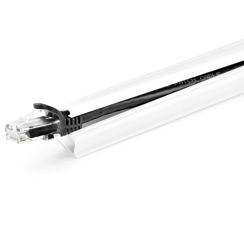 StarTech.com CBMOWD2013 Cable Organizer - Solid Cable Management Raceway Kit, 6ft White PVC
