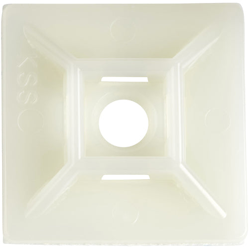 Cable Tie Mounts 100 Pack Adhesive Nylon Plastic 94V-2 Fire Rated