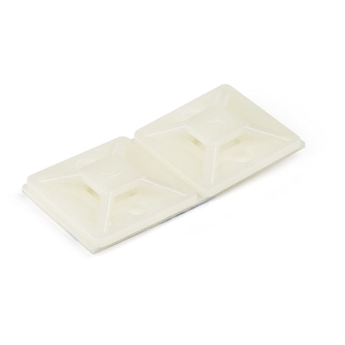 Cable Tie Mounts 100 Pack Adhesive Nylon Plastic White 4.6mm