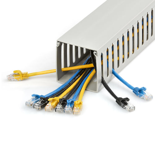 StarTech.com CBMWD7575 Cable Organizer - 6.5ft Cable Management Raceway, PVC, Grey