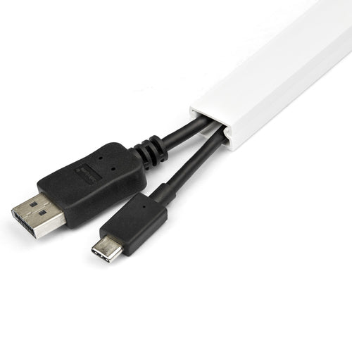 StarTech.com Cable Organizer Raceways, Adhesive Tape, 3ft, PVC, White
